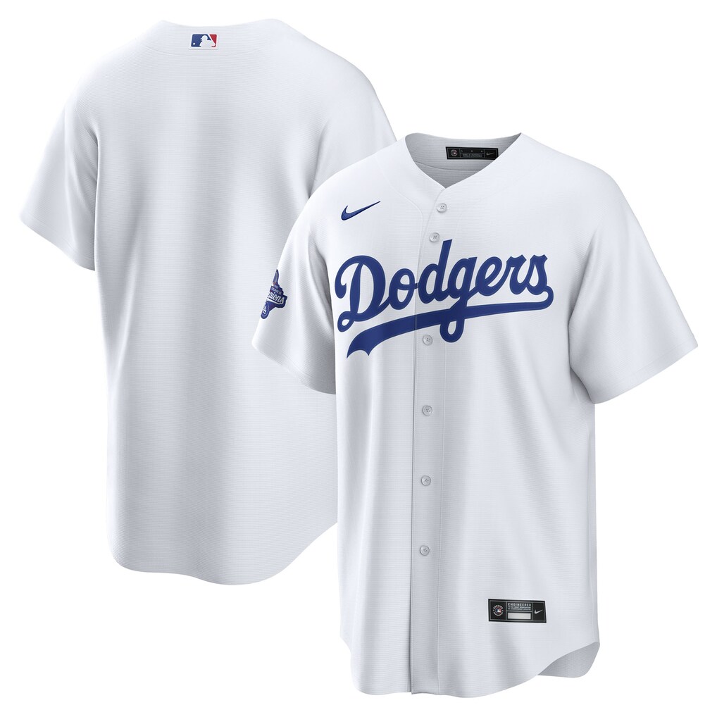 Men's Los Angeles Dodgers  Nike White Home 2025 World Series Champions Replica Jersey