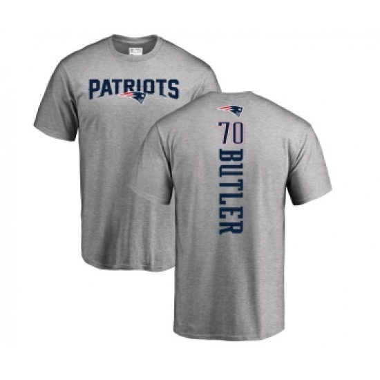 Football New England Patriots #70 Adam Butler Ash Backer T-Shirt