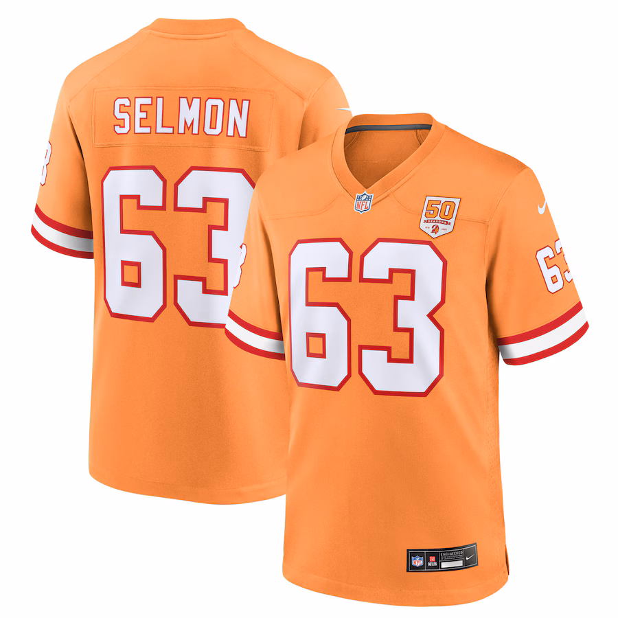 Men's Tampa Bay Buccaneers Lee Roy Selmon Nike Creamsicle 50th Season Game Jersey
