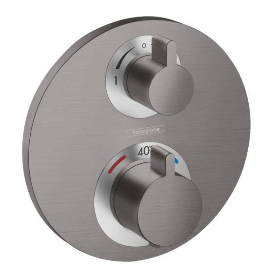 Hansgrohe Ecostat S Concealed Thermostat, for 2 Outlets Brushed Black Chrome 15758340