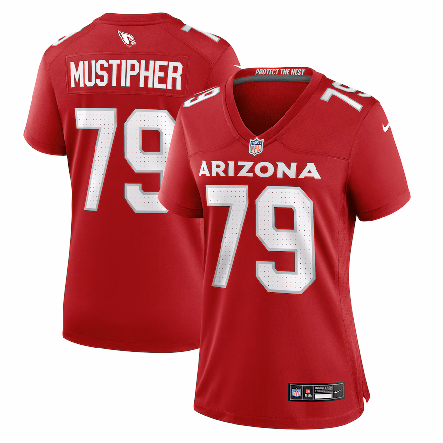 Women's Arizona Cardinals PJ Mustipher Nike Cardinal Team Game Jersey