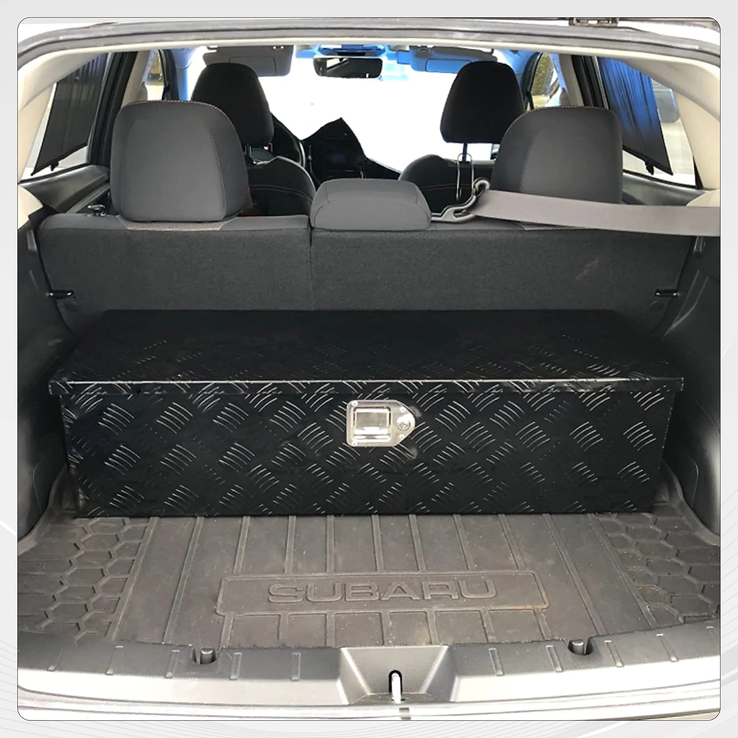 BATONECO 39 Inch Aluminum Trailer Tool Box Truck Bed Tool Box for Pickup w/ Side Handle 39 x 13 x 10 Black - Curated Treasures Market