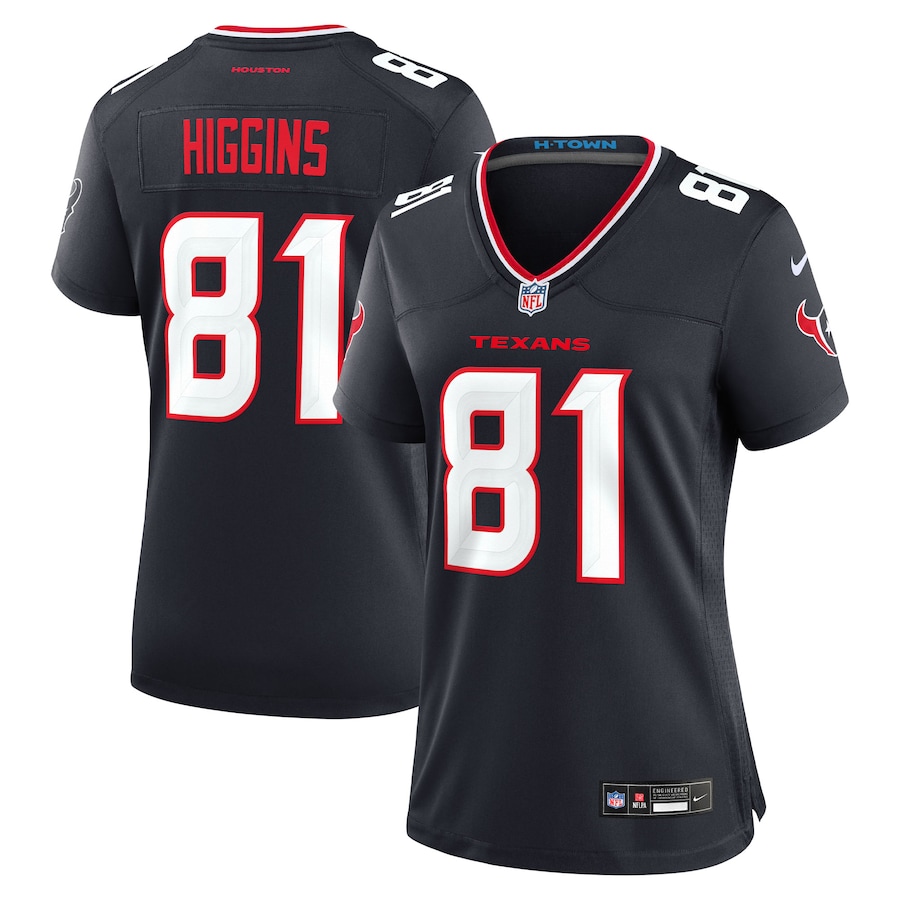 Women's Houston Texans Jayden Higgins Nike Navy Game Jersey