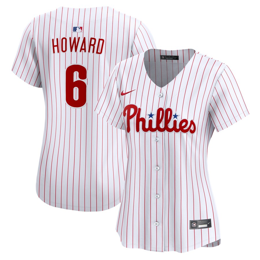 Women's Philadelphia Phillies Ryan Howard Nike White Limited Jersey