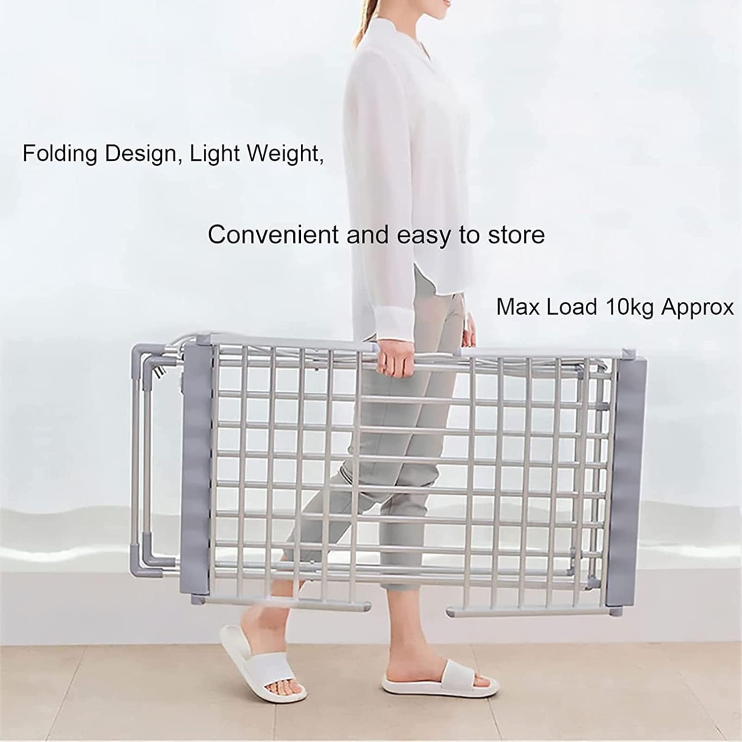 Heated Clothes Airer,Electric Heated Clothes Dryer Airer,Portable Folding Heated Drying Rack, Energy-Efficient Heated Clothes Dryer for Home, Apartment