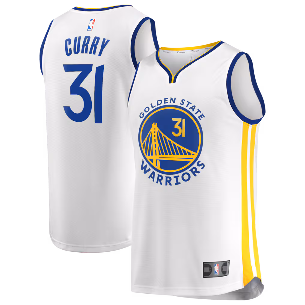 Men's Golden State Warriors Seth Curry Fanatics White Fast Break Replica Jersey - Association Edition