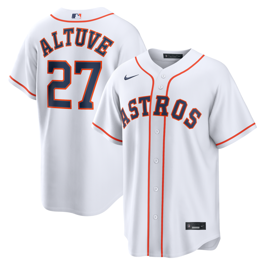 Men's Houston Astros Jose Altuve Nike White Home Replica Jersey