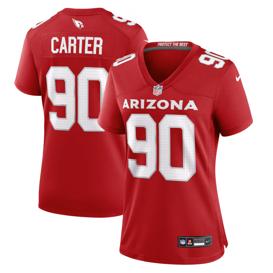 Women's Arizona Cardinals Zach Carter Nike Cardinal Team Game Jersey