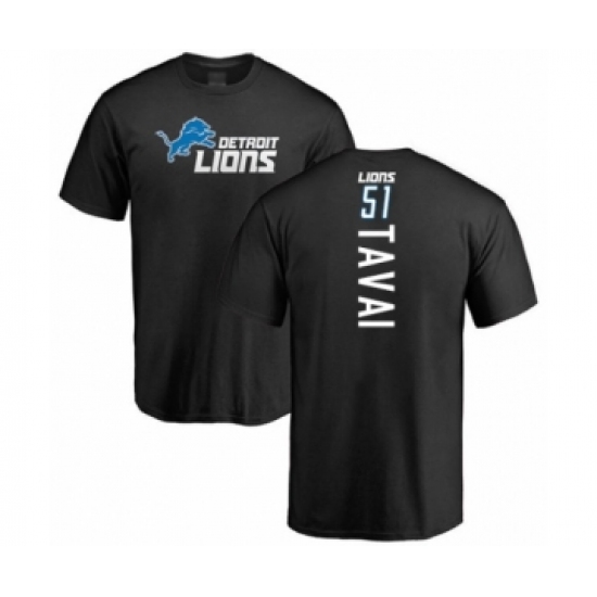 Football Detroit Lions #51 Jahlani Tavai Black Backer T-Shirt