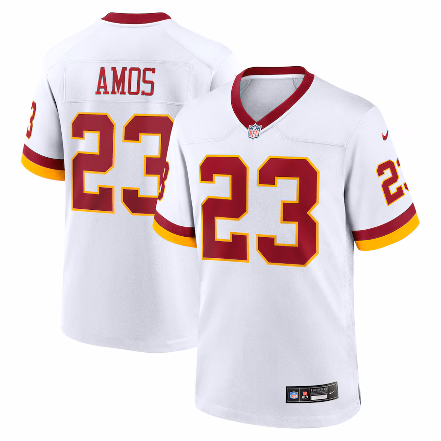 Men's Washington Commanders Trey Amos Nike White Game Super Bowl Era Jersey