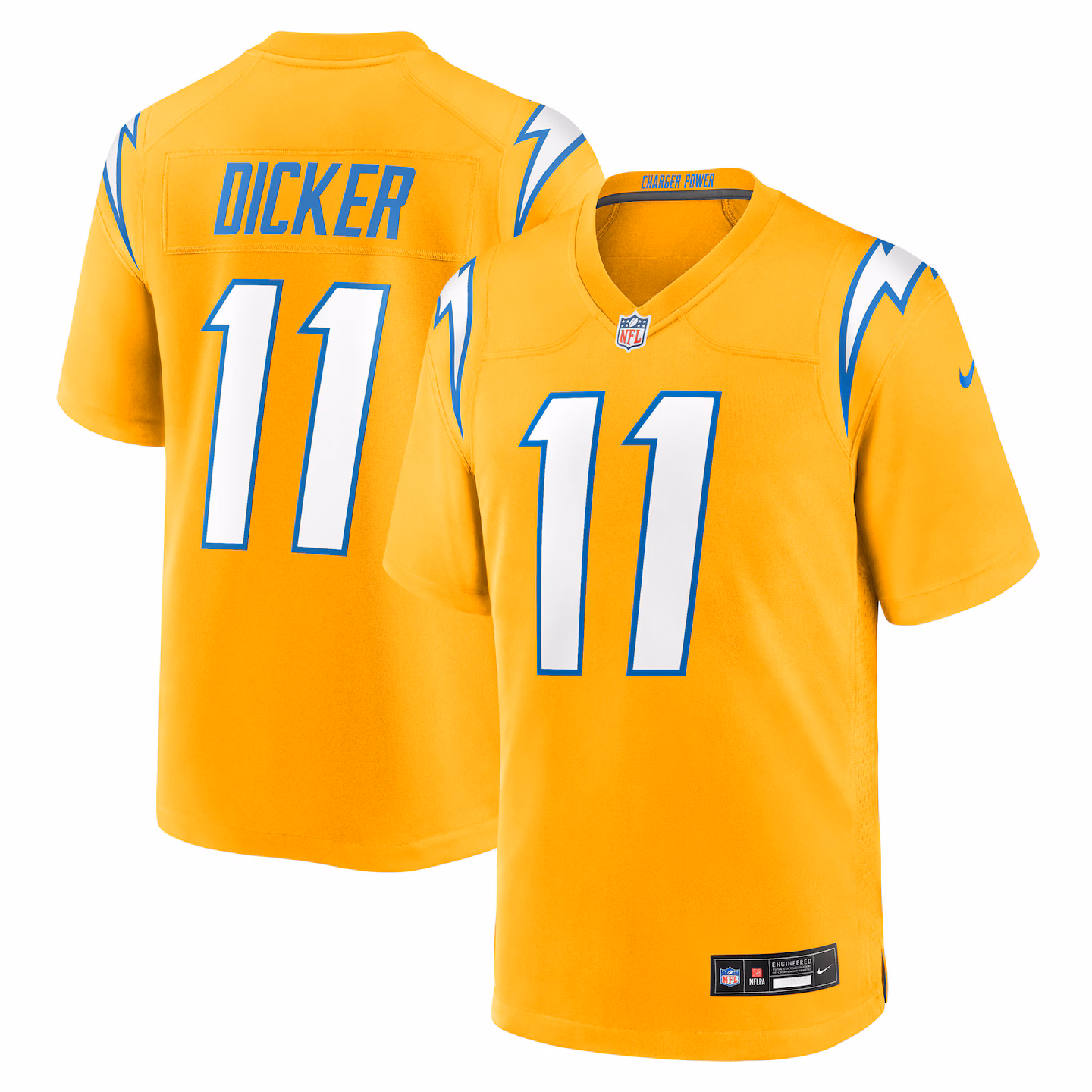 Men's Los Angeles Chargers Cameron Dicker Nike Gold Alternate Game Jersey