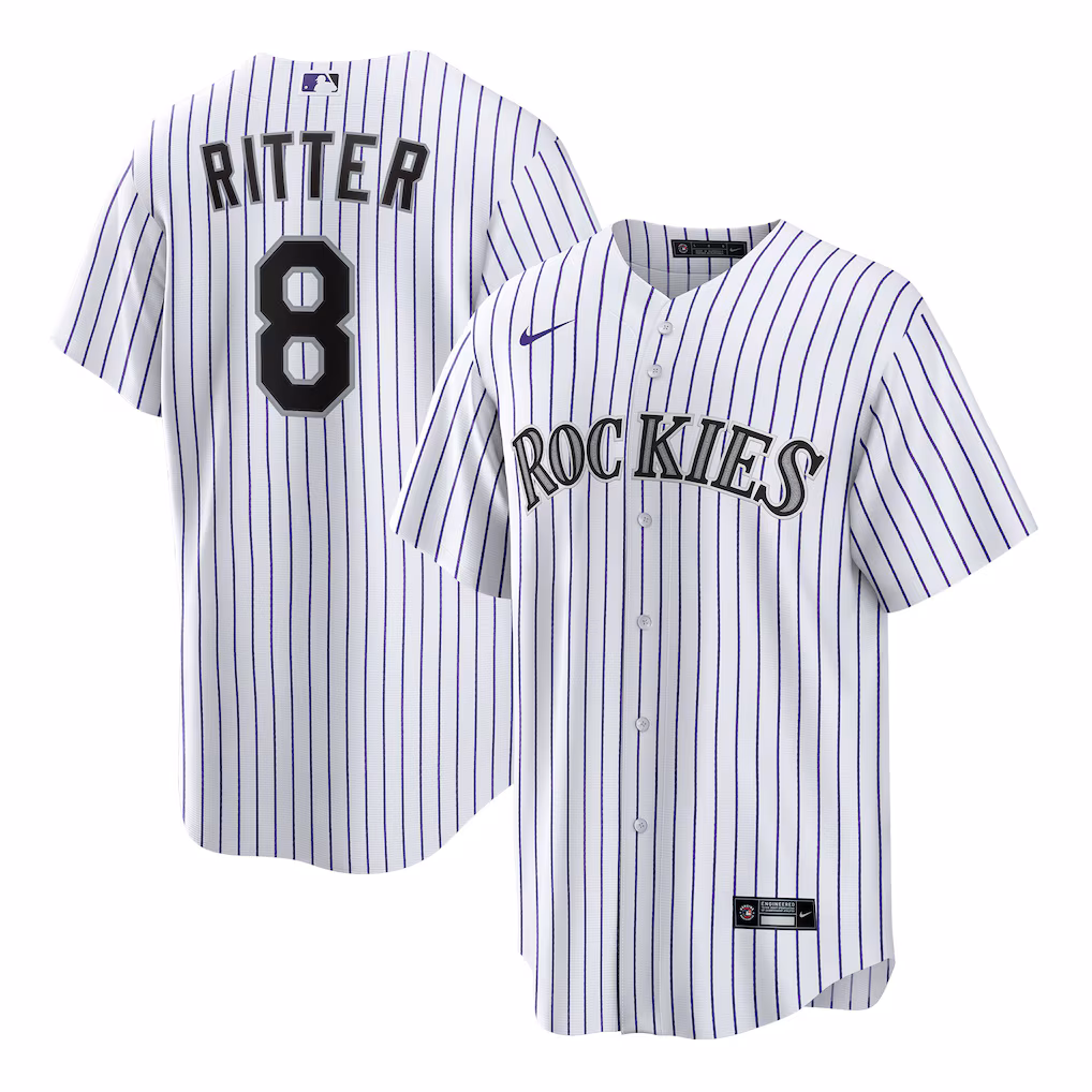 Men's Colorado Rockies Ryan Ritter Nike White Home Replica Jersey