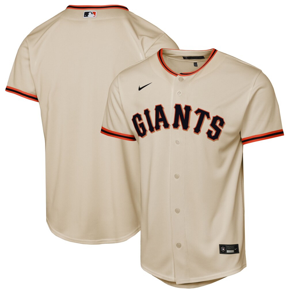 Youth San Francisco Giants  Nike Cream Home Replica Jersey