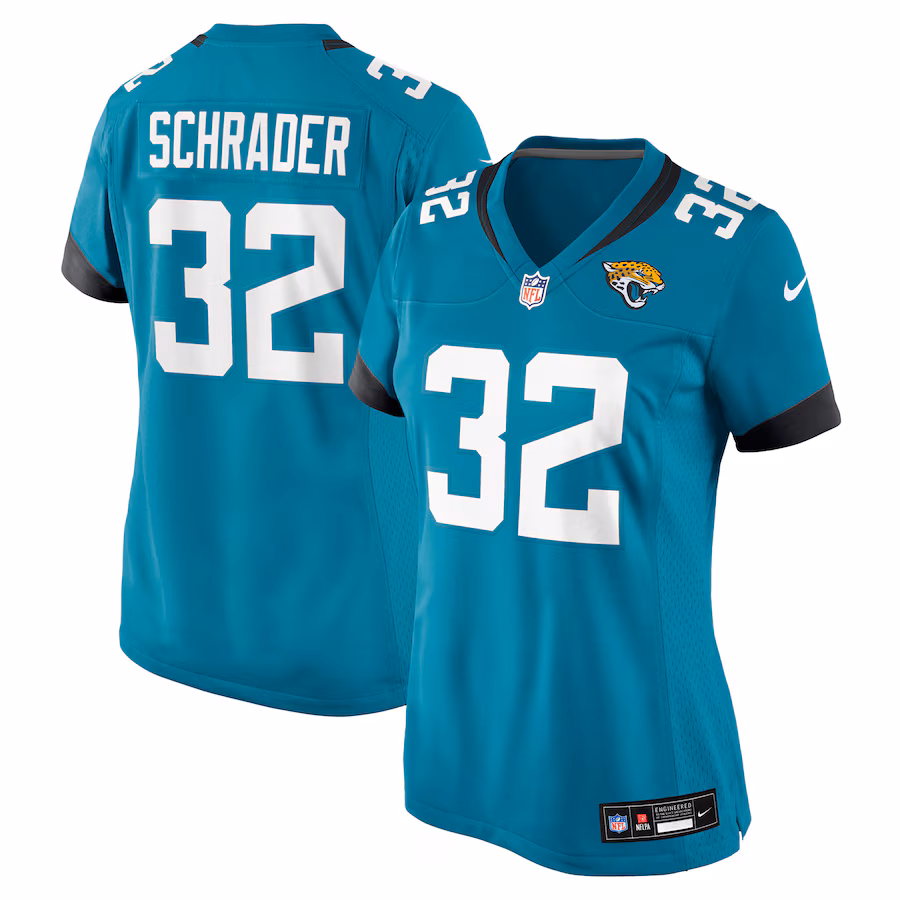 Women's Jacksonville Jaguars Cody Schrader Nike Teal Team Game Jersey