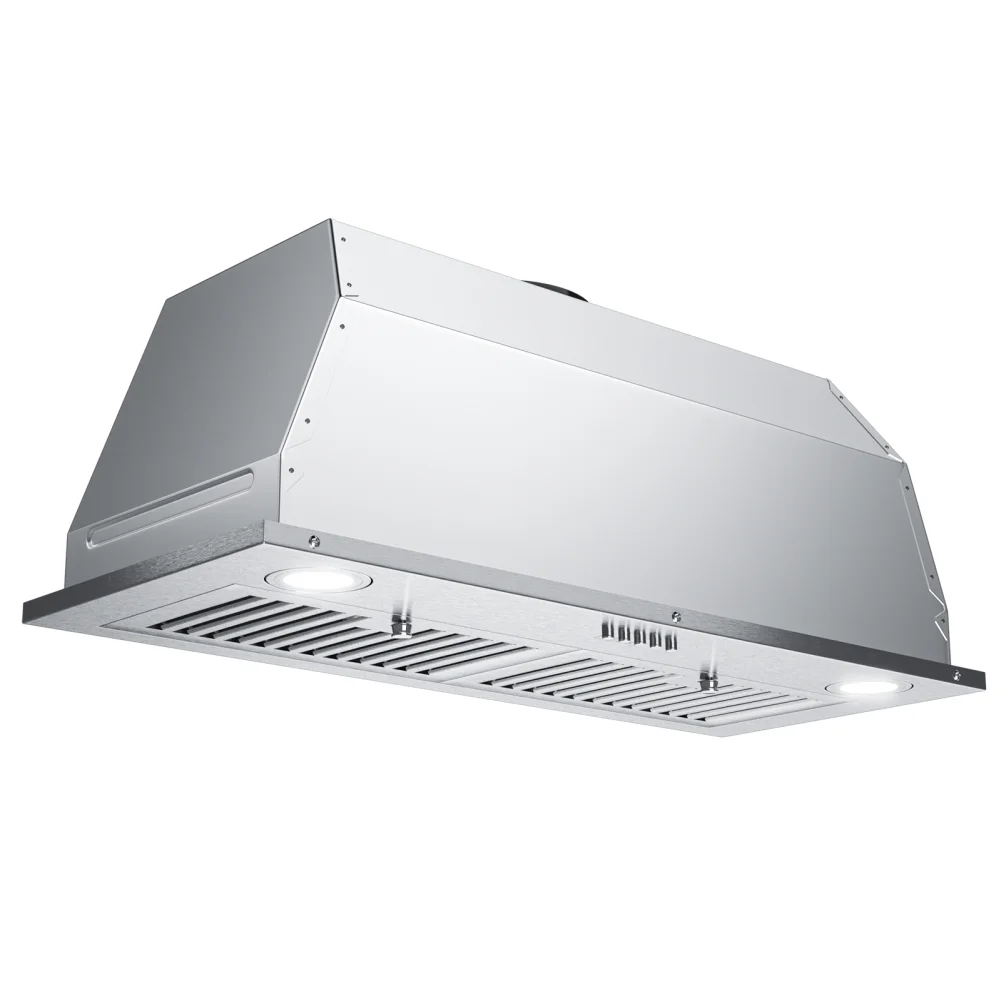 Range Hood 30 inch, IsEasy Wall Mount Vent Hood 500 CFM with Ducted Convertible Ductless Kitchen Hood in Stainless Steel, 3 Speed Exhaust Fan, LED Lights