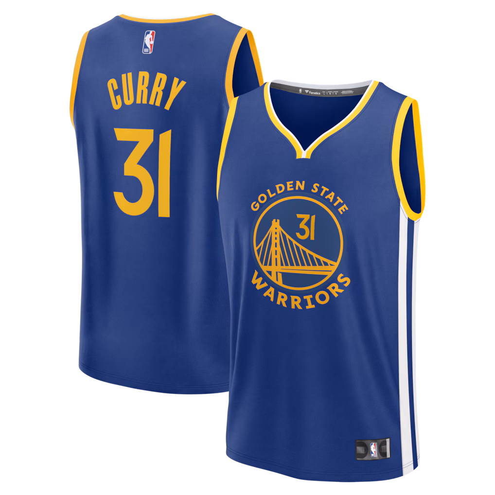 Men's Golden State Warriors Seth Curry Fanatics Blue Fast Break Replica Jersey - Icon Edition