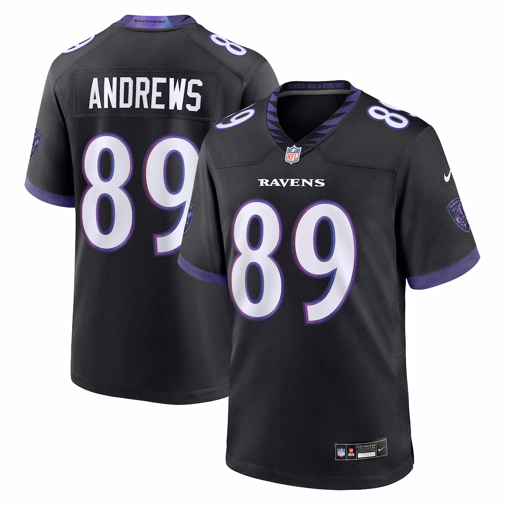 Men's Baltimore Ravens Mark Andrews Nike Black Alternate Game Jersey