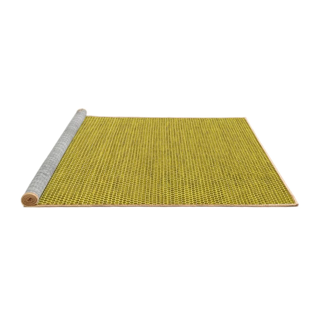 Ahgly Company Machine Washable Indoor Rectangle Abstract Yellow Contemporary Area Rugs, 5' x 7' - Curated Treasures Market
