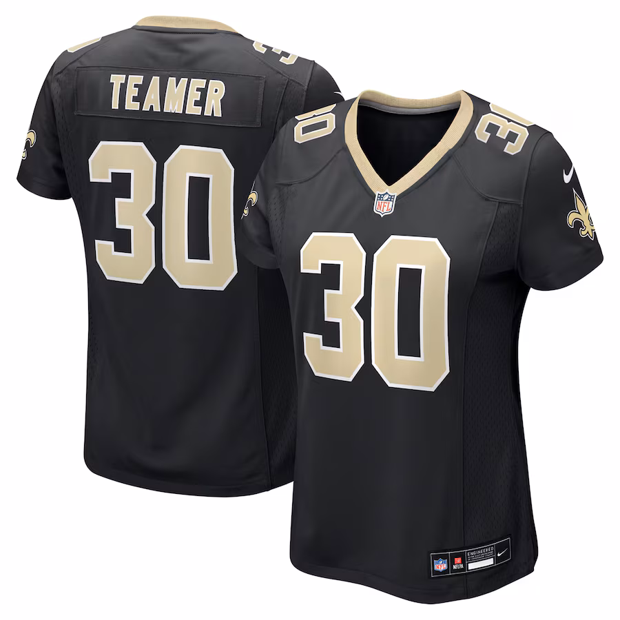Women's New Orleans Saints Roderic Teamer Nike Black Team Game Jersey
