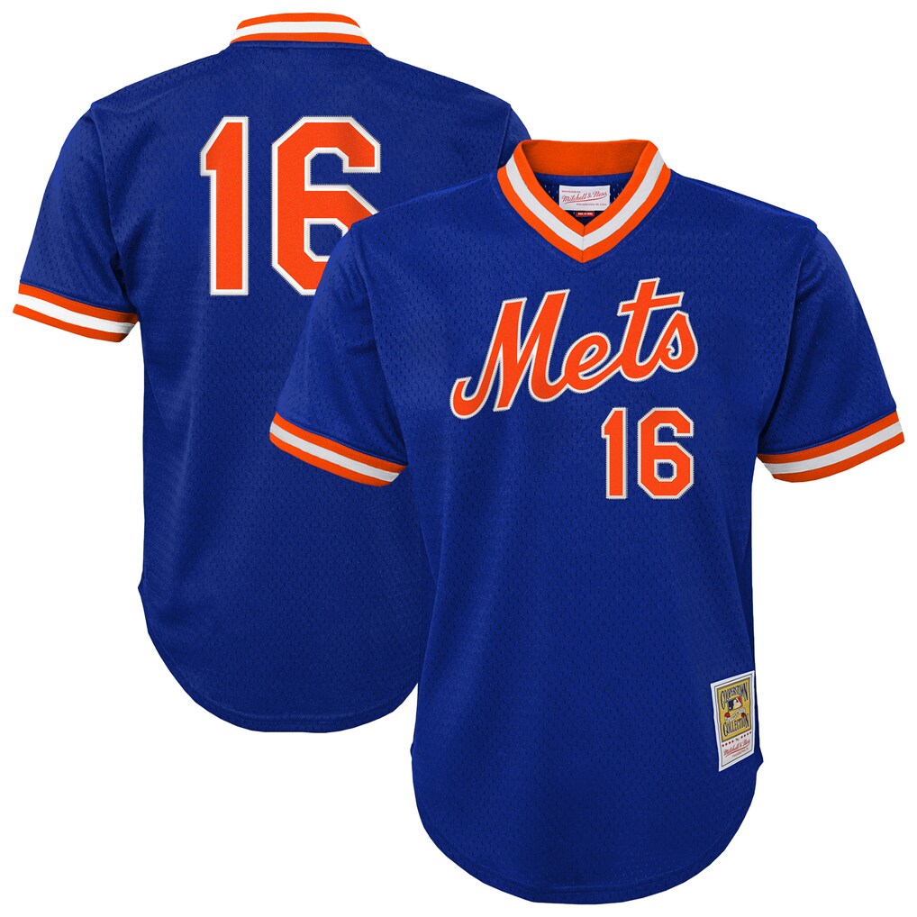 Youth New York Mets Dwight Gooden Mitchell & Ness Royal Mesh Batting Practice Jersey