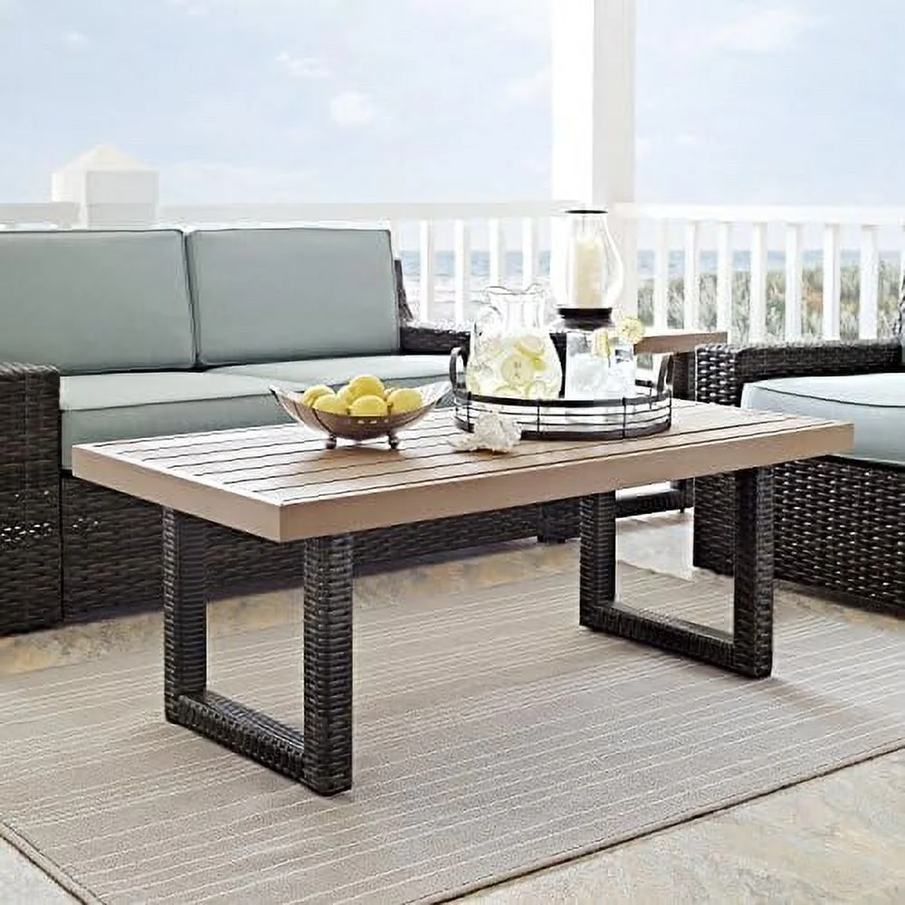 HYHBIBOOM CO7225-BR  Outdoor Wicker Coffee Table  Brown - Curated Treasures Market