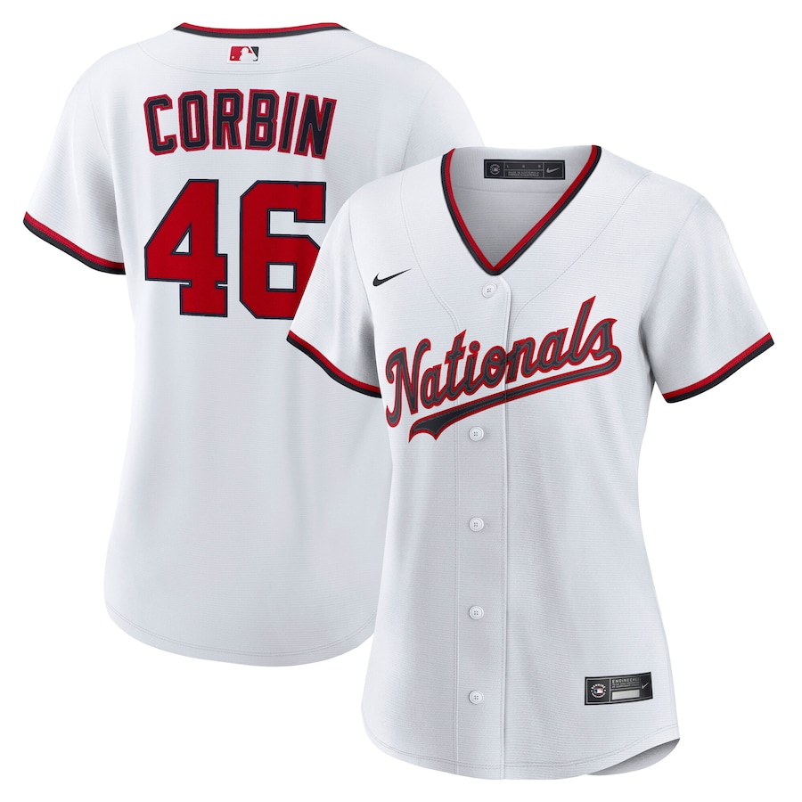 Women's Washington Nationals Patrick Corbin Nike White Home 2.0 Replica Jersey