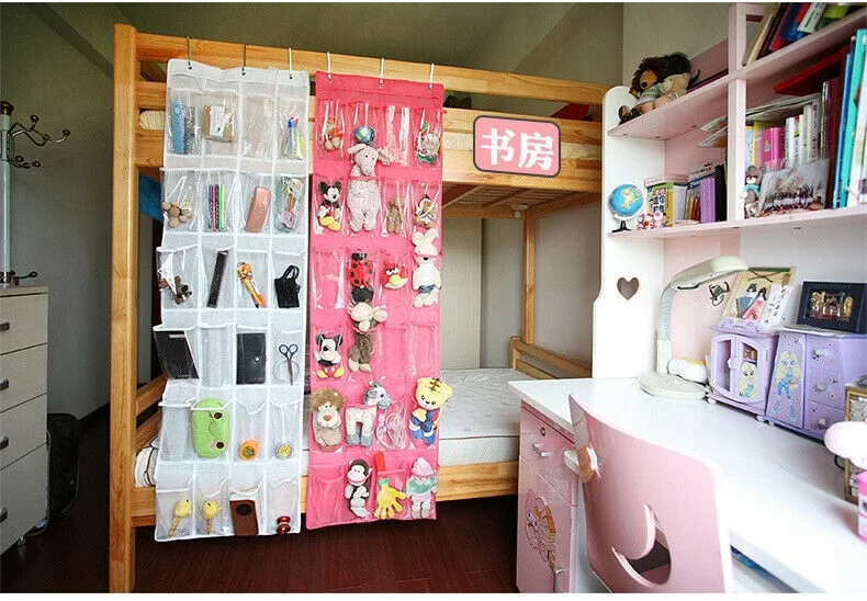 1-2 Pack 24 Wide Pockets Over the Door Shoe Organizer Hanging Shoe Holder - Curated Treasures Market