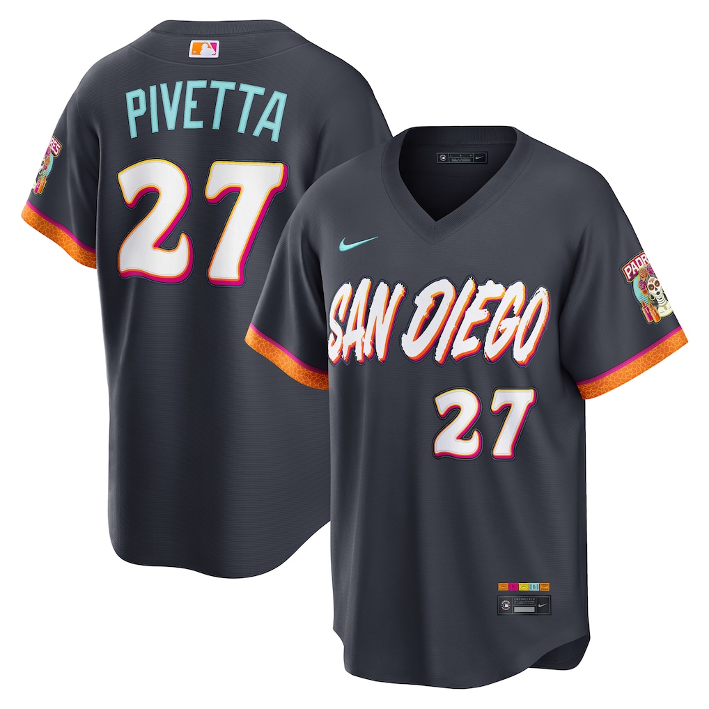 Men's San Diego Padres Nick Pivetta Nike Obsidian 2026 City Connect Stadium Jersey
