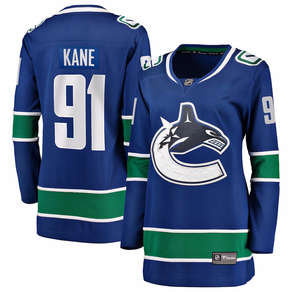 Women's Vancouver Canucks Evander Kane Fanatics Blue Home Breakaway Player Jersey