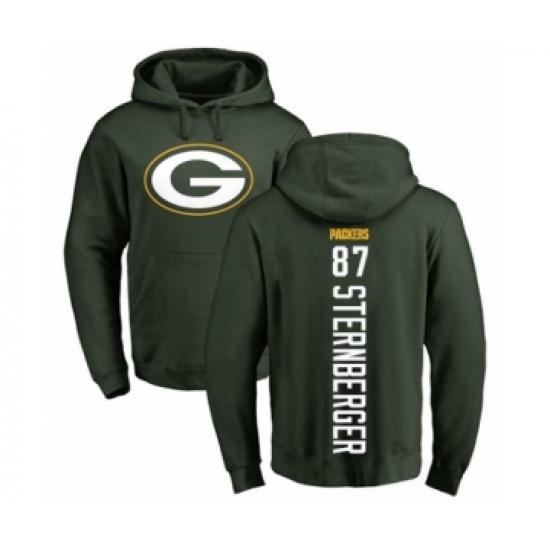 Football Green Bay Packers #87 Jace Sternberger Green Backer Hoodie