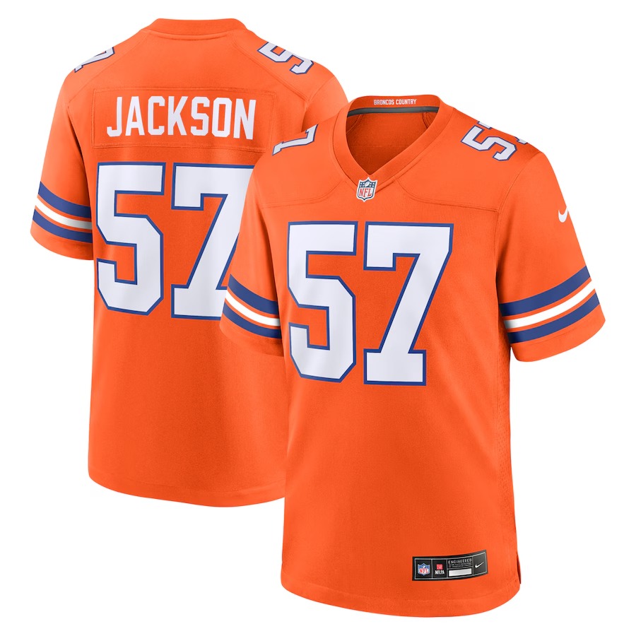 Men's Denver Broncos Tom Jackson Nike Orange Retired Player Alternate Game Jersey