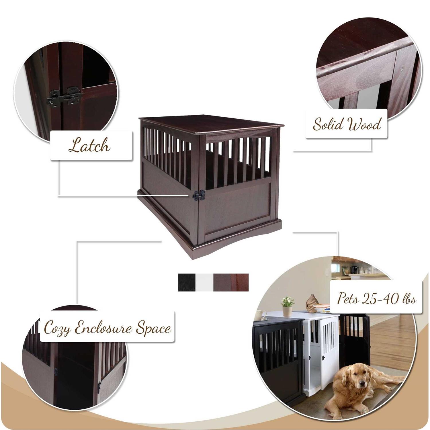 Casual Home End Table Pet Crate