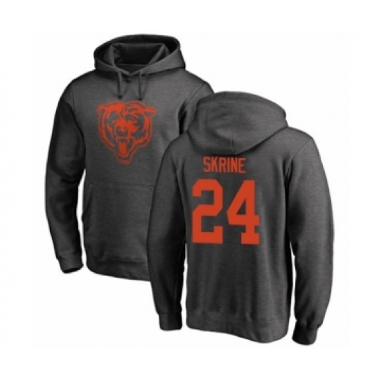 Football Chicago Bears #24 Buster Skrine Ash One Color Pullover Hoodie