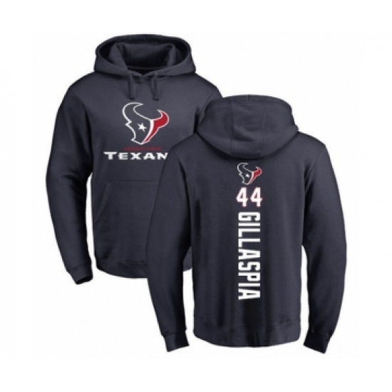 Football Houston Texans #44 Cullen Gillaspia Navy Blue Backer Pullover Hoodie