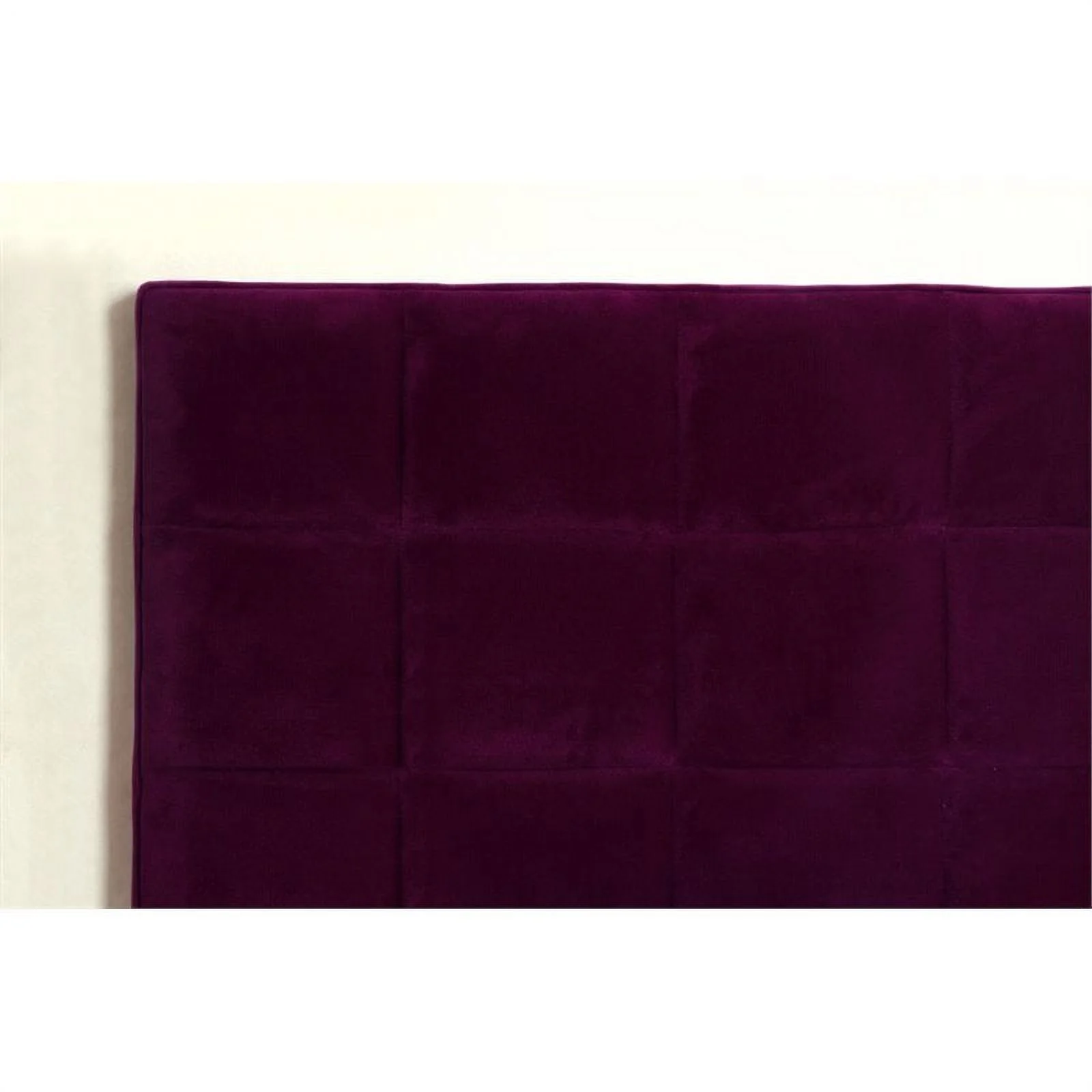 Bowery Hill Transitional Fabric Upholstered Full/Queen Headboard in Purple