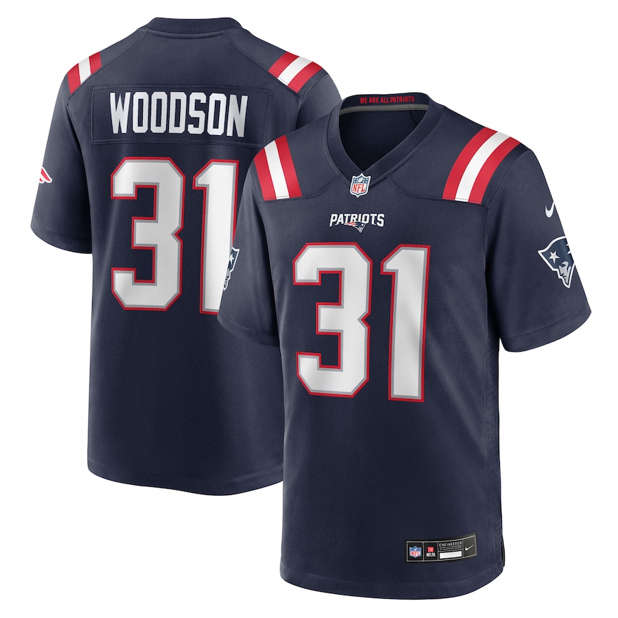 Men's New England Patriots Craig Woodson Nike Navy Team Game Jersey