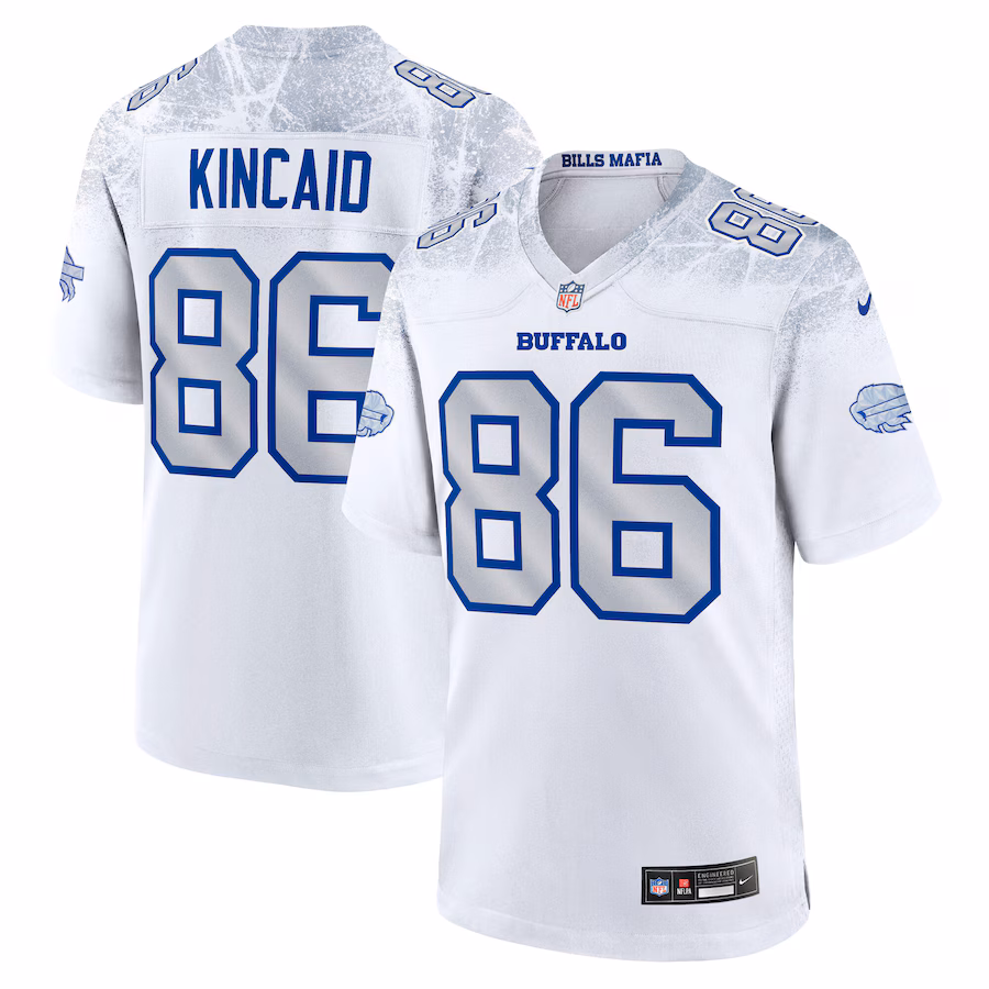 Men's Buffalo Bills Dalton Kincaid Nike White 2025 Rivalries Collection Game Jersey