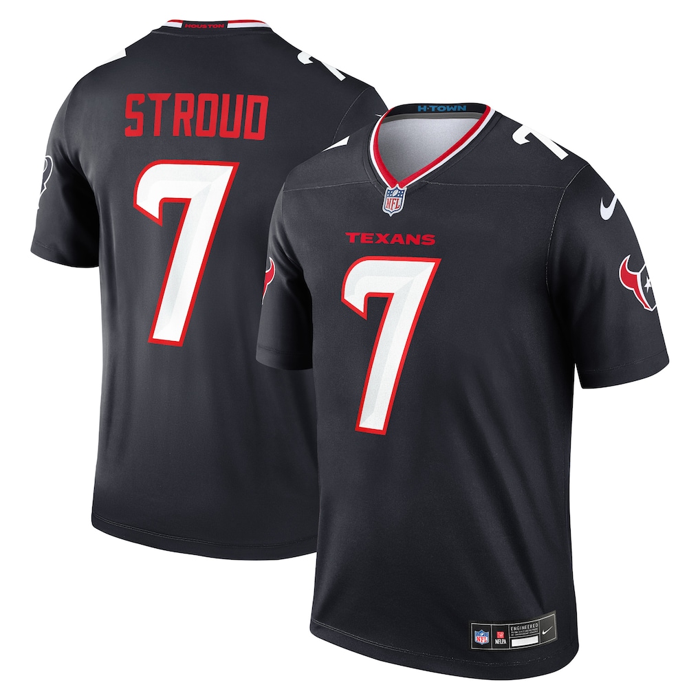 Men's Houston Texans C.J. Stroud Nike Navy Legend Player Performance Top