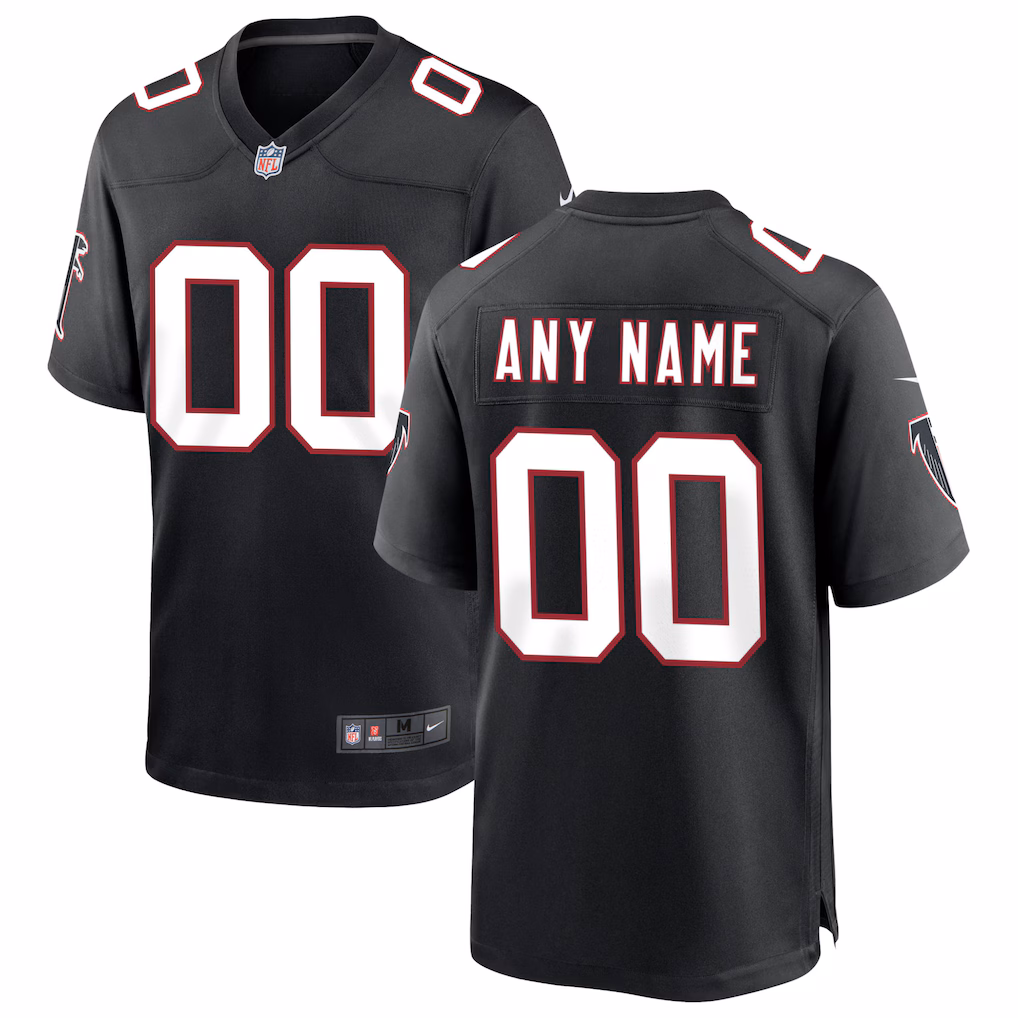 Men's Atlanta Falcons Nike Black Throwback Custom Game Jersey