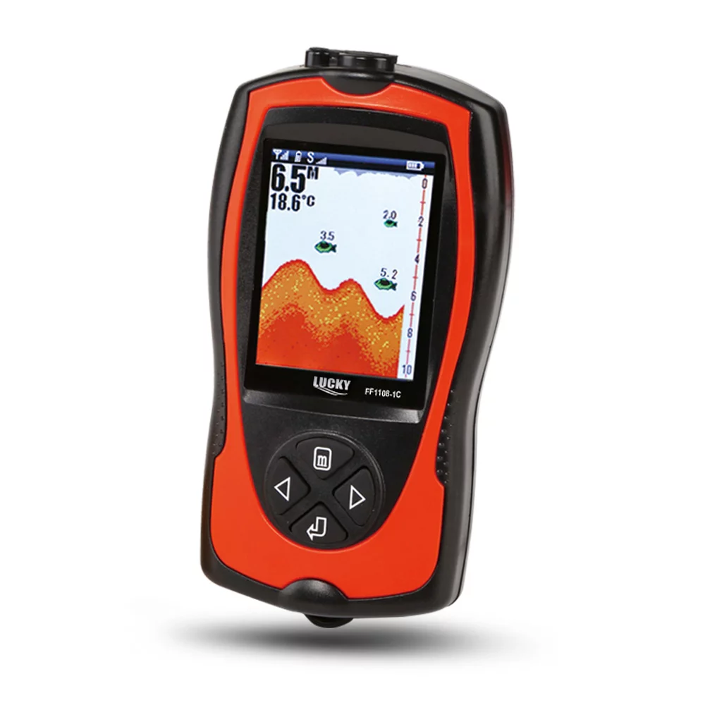FF1108-1CT Portable Fish Finder 100M/300FT Depth Fish Alarm Wired Fish Detector