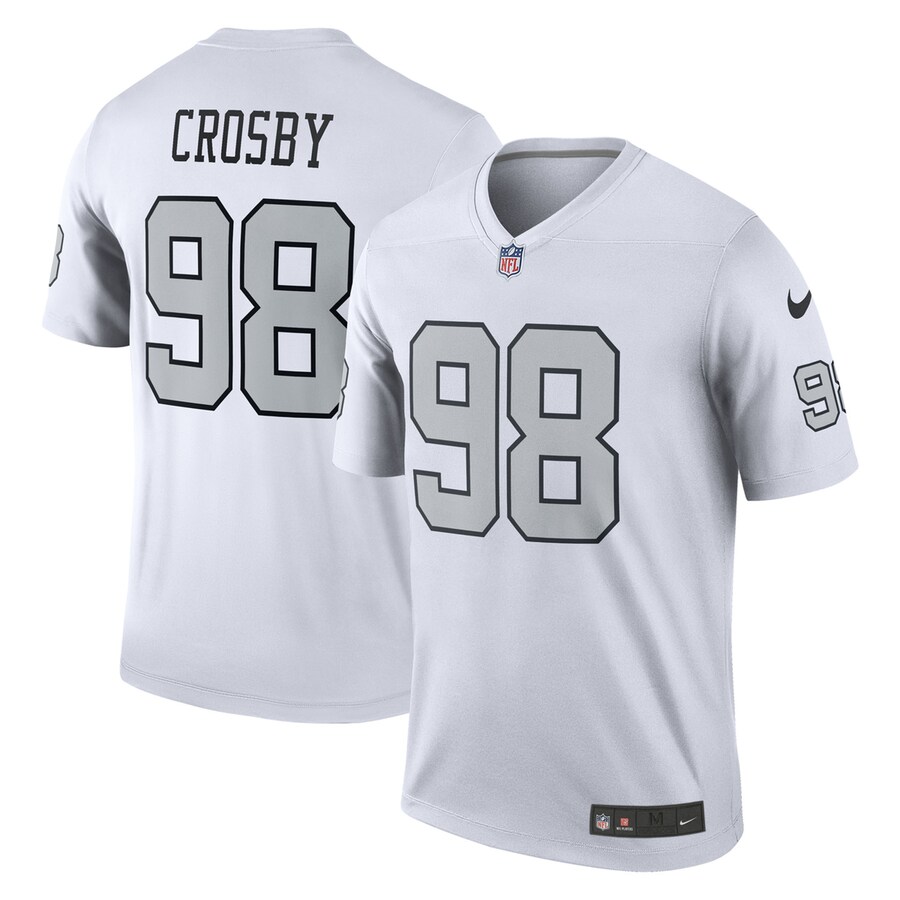 Men's Las Vegas Raiders Maxx Crosby Nike White Alternate Legend Jersey