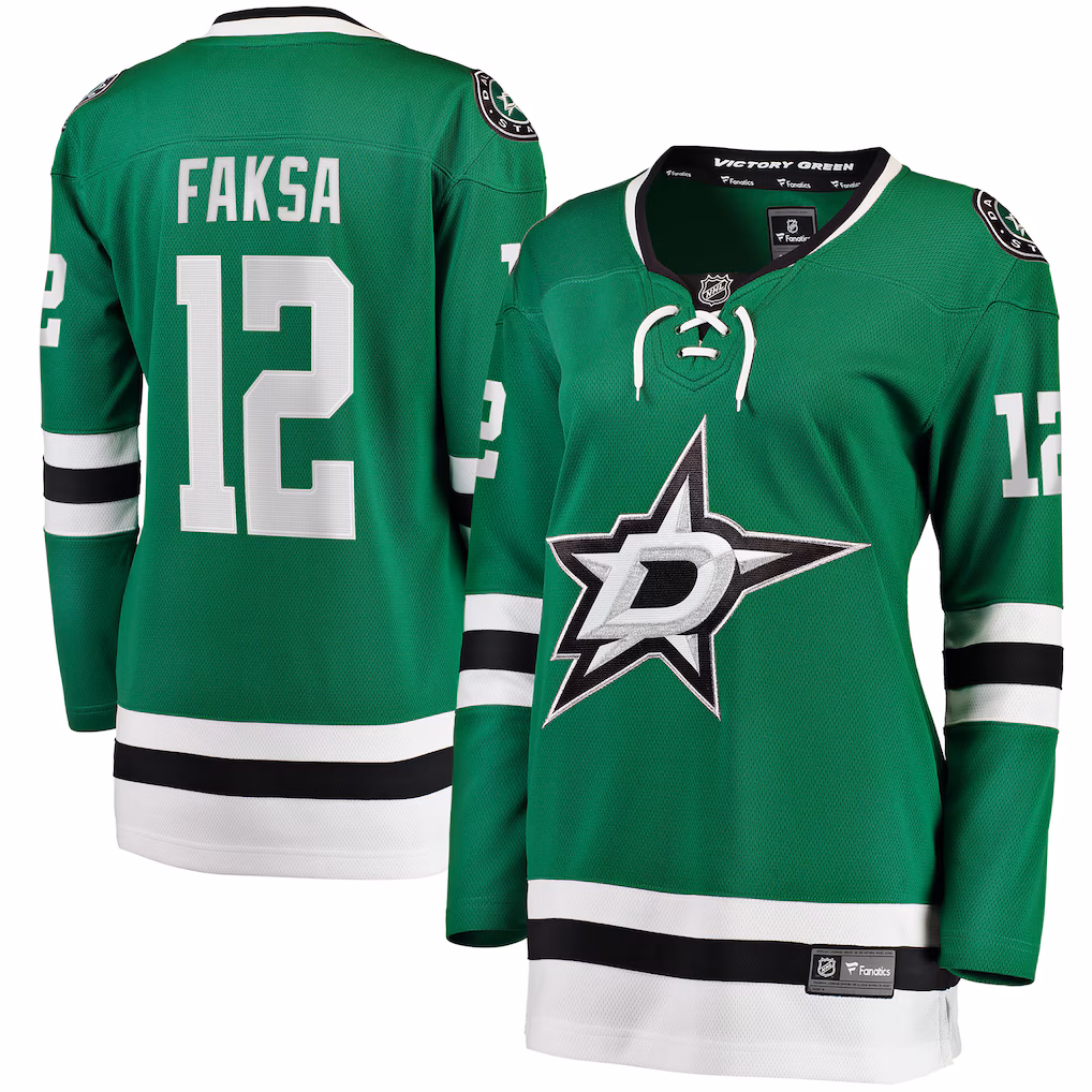 Women's Dallas Stars Radek Faksa Fanatics Kelly Green Home Breakaway Jersey