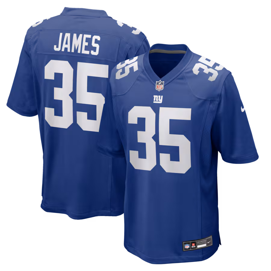 Men's New York Giants LaMareon James Nike Royal Team Game Jersey