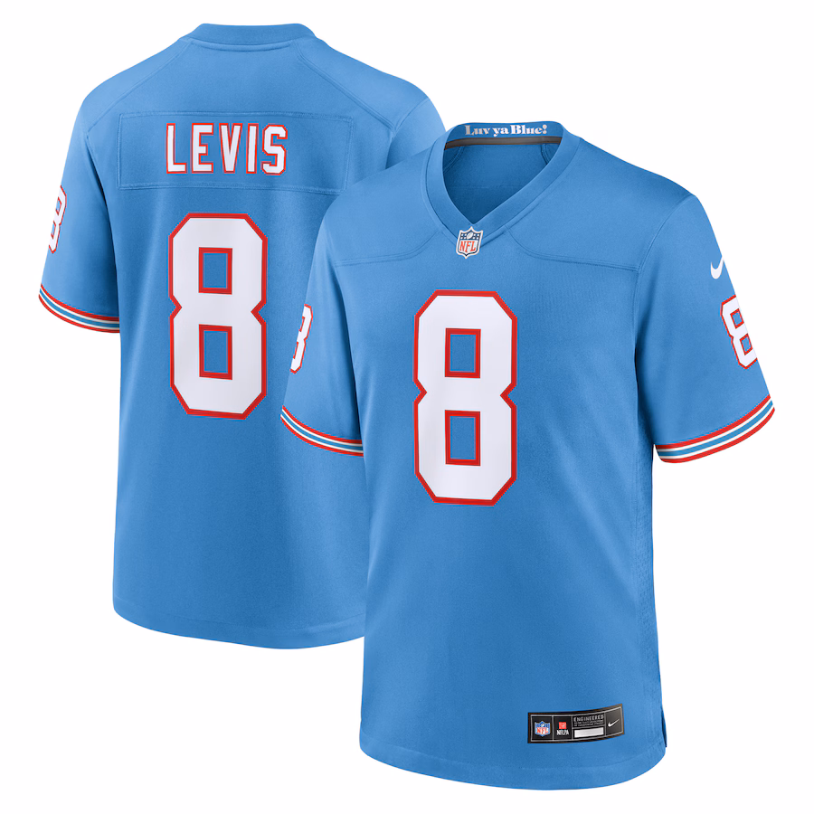 Men's Tennessee Titans Will Levis Nike Light Blue Alternate Game Jersey