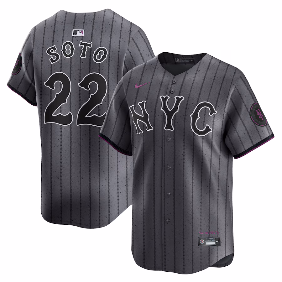 Men's New York Mets Juan Soto Nike Gray City Connect Limited Player Jersey