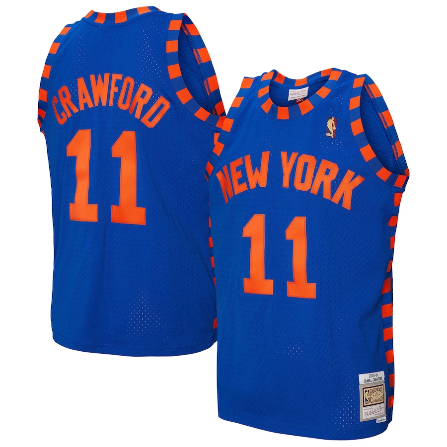 Men's New York Knicks Jamal Crawford Mitchell & Ness Blue 2005/06 Hardwood Classics Swingman Jersey
