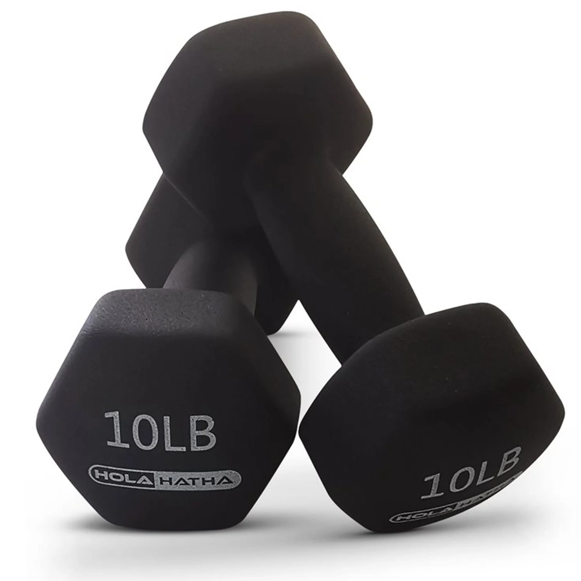 HolaHatha 3, 5, and 8 Pound Dumbbell Hand Weight Set with Storage Rack, Multi