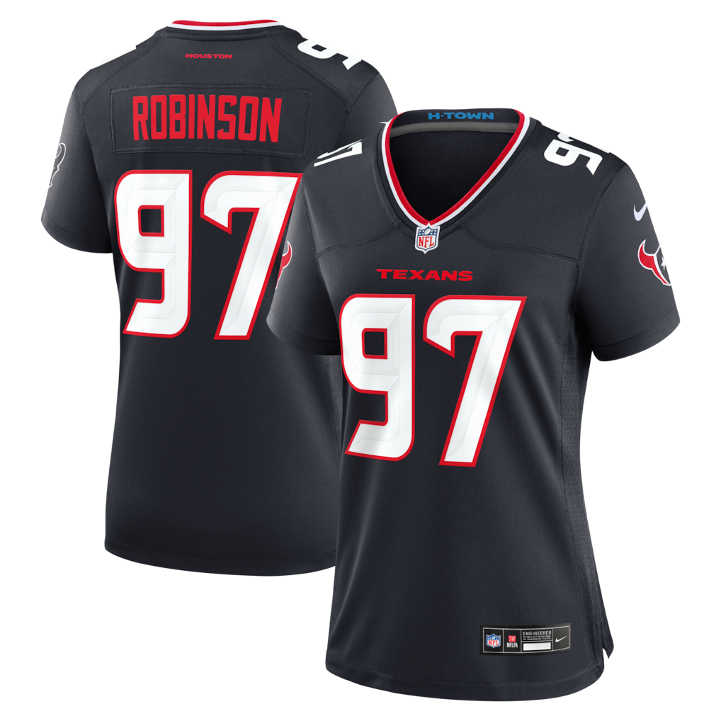 Women's Houston Texans Dominique Robinson Nike Navy Team Game Jersey