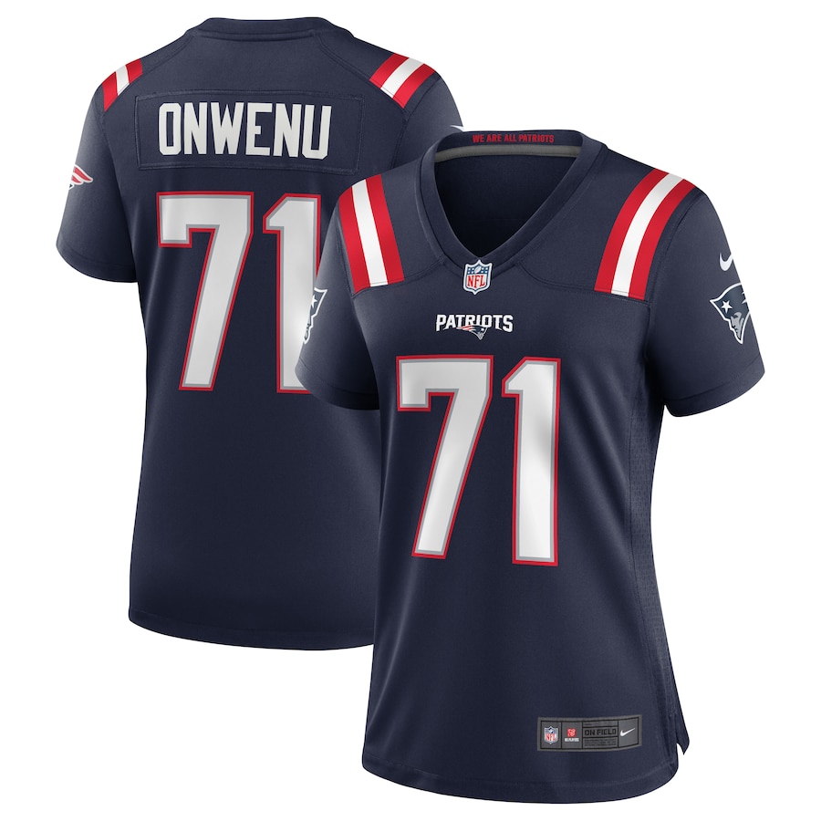 Women's New England Patriots Mike Onwenu Nike Navy Game Jersey