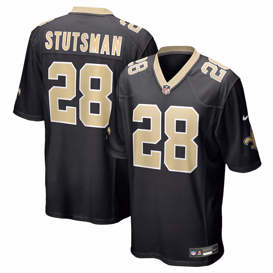 Men's New Orleans Saints Danny Stutsman Nike Black Team Game Jersey